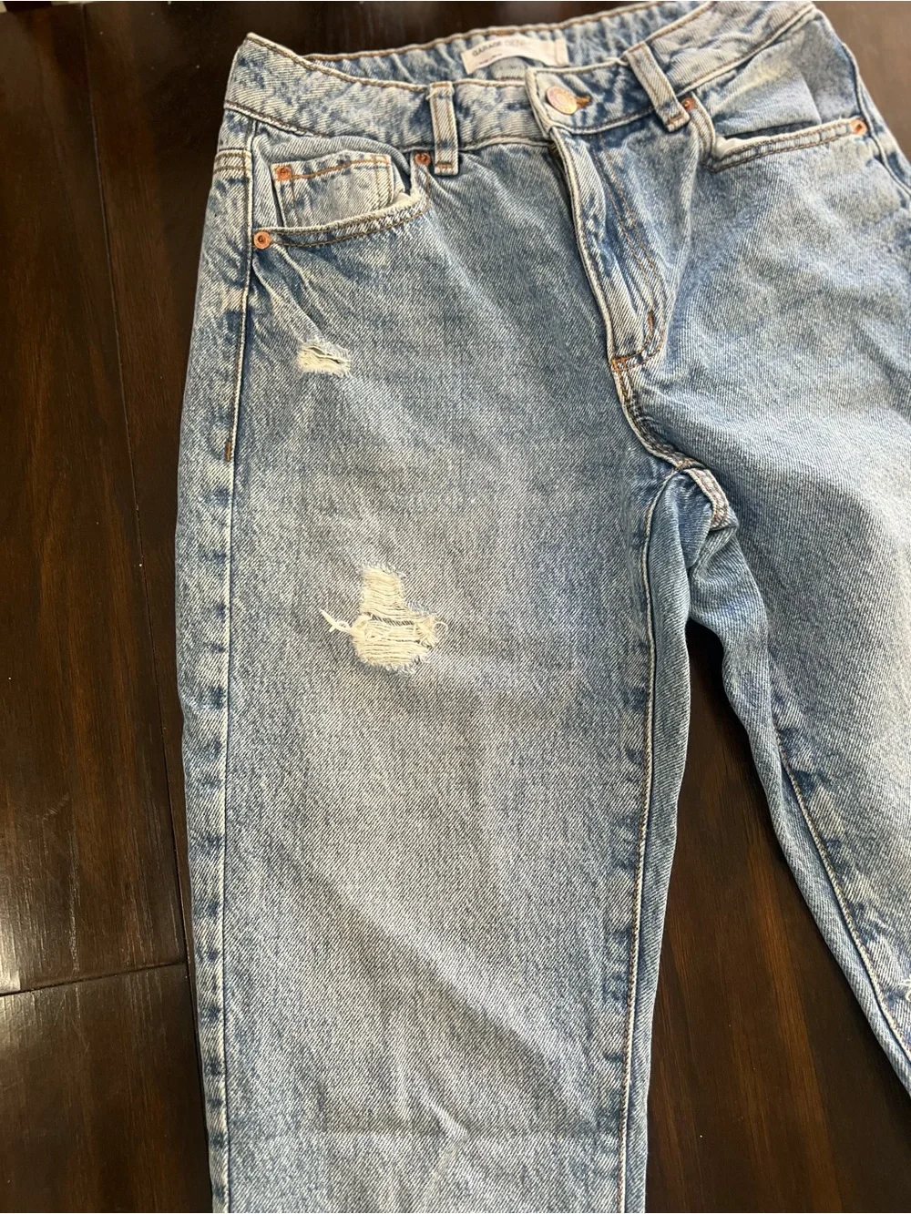 Garage Light Blue Straight Leg Jeans